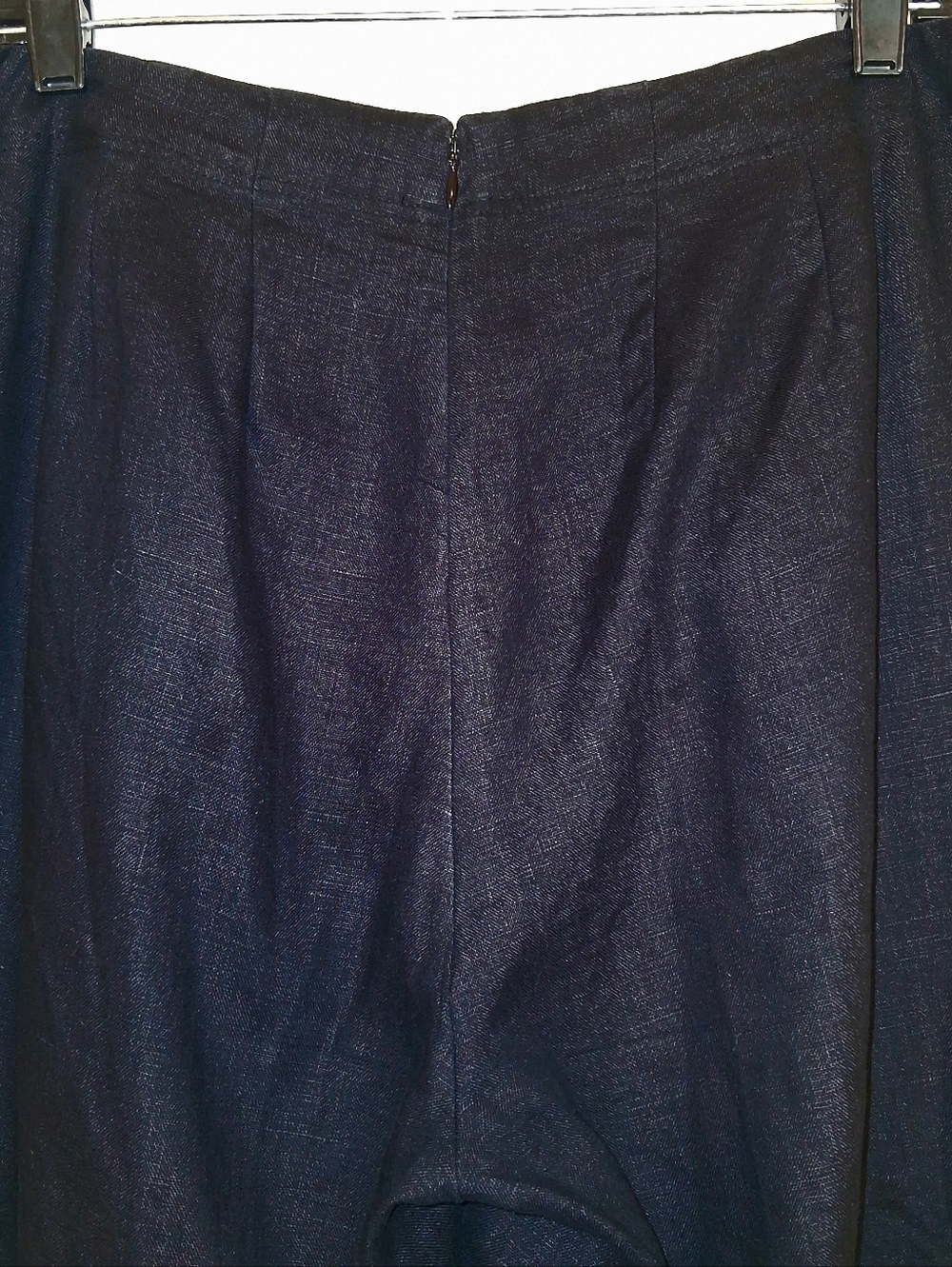 Donna Karan New York Pleated Linen Pants Sz 10 Black - Picture 4 of 11